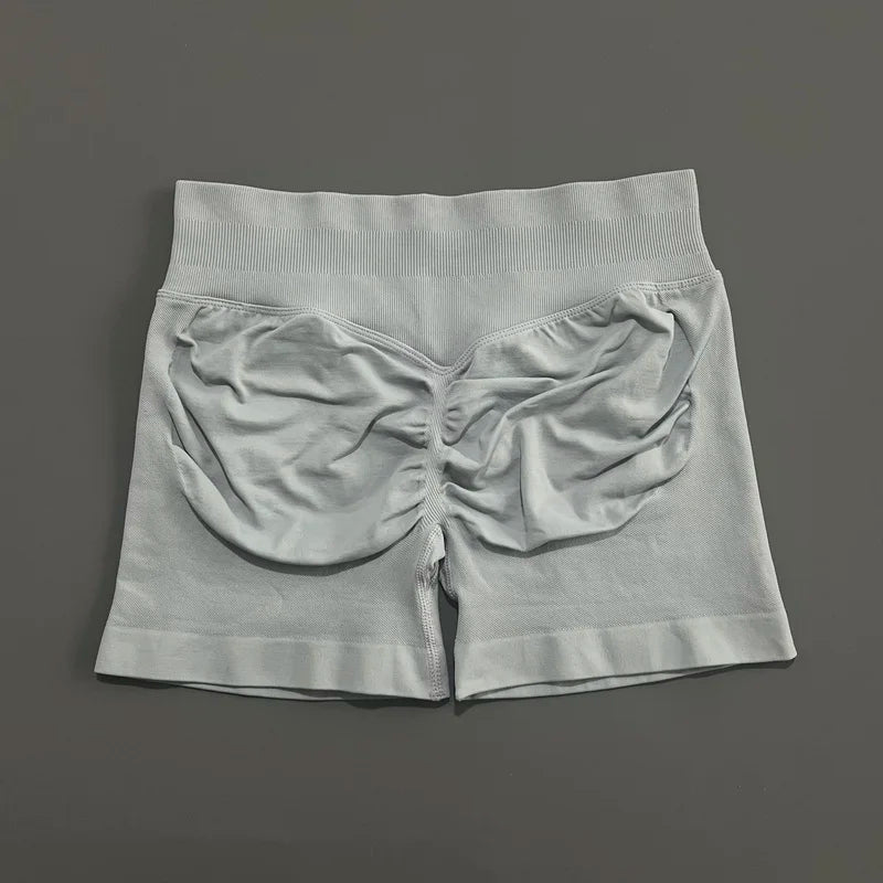HISTELLO Impact Shorts 4.5" Women Fitness Sports Biker Shorts Low Waist Gym Short Workout Scrunch Butt Yoga Seamless Leggings