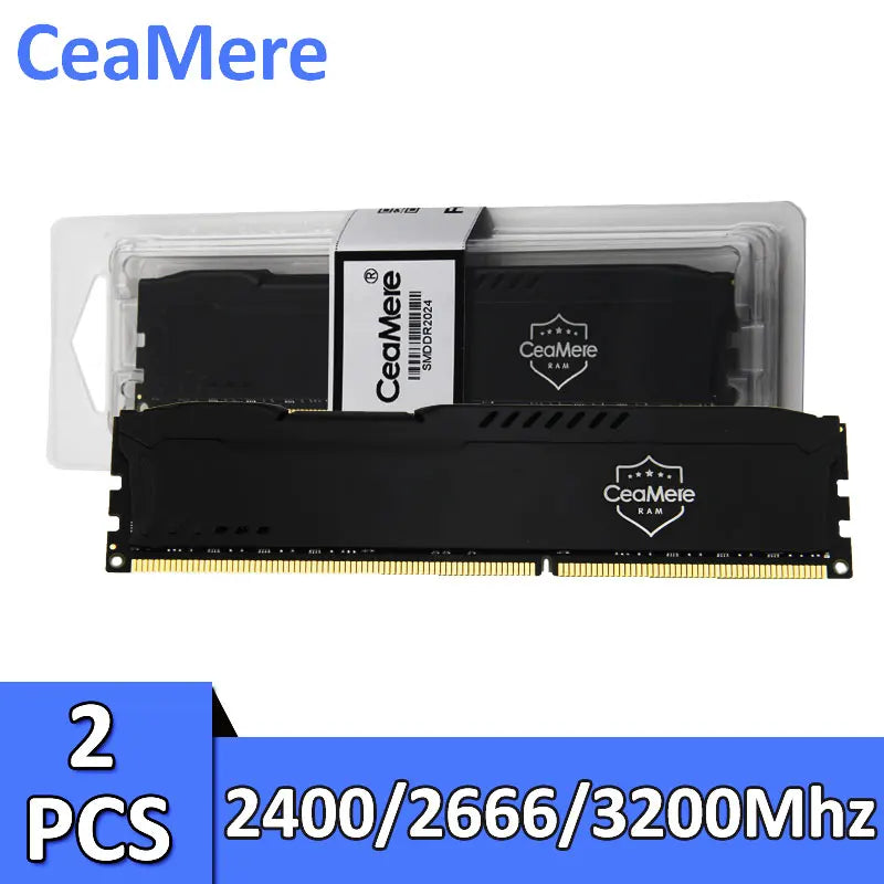 CeaMere 2pcs D4 desktop computer memory bar memoriam 8GB 16GB 32GB 2666/3200Mhz memory card PC 288-pin RAM memory card wholesale