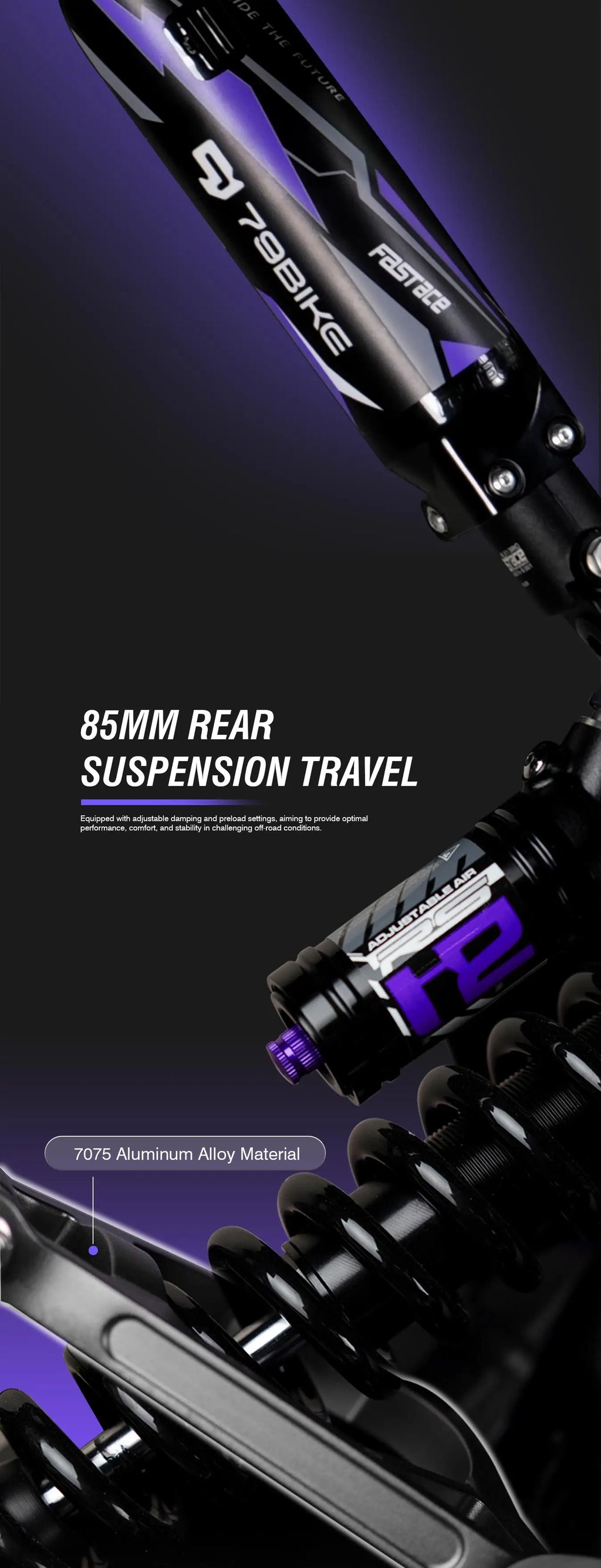 ATV&UTV79Bike Falcon Pro All-terrain Electric Dirt Bike Full Suspension 72V 10000W Off Road Electric Motorbike Mid Dive Motor ZX
