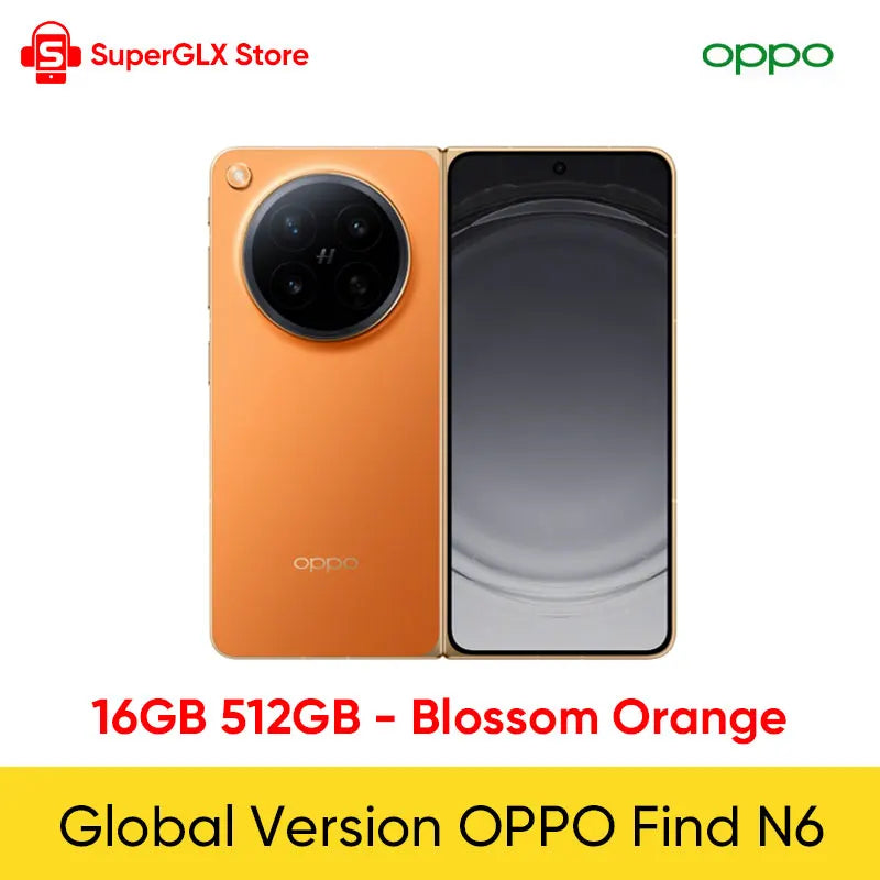 OPPO Find N6 5G Foldable Smartphone 8.12" 120Hz OLED Screen Snapdragon 8 Elite Gen 5 200MP Hasselblad Camera 80W SUPERVOOC NFC