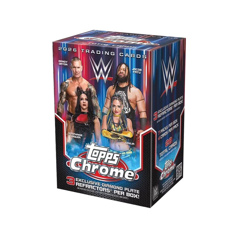 2026 Topps Chrome WWE Card Mega Mystery Box Genuine Trading Cards Game Toys Holiday Birthday Gifts for Boys Girls