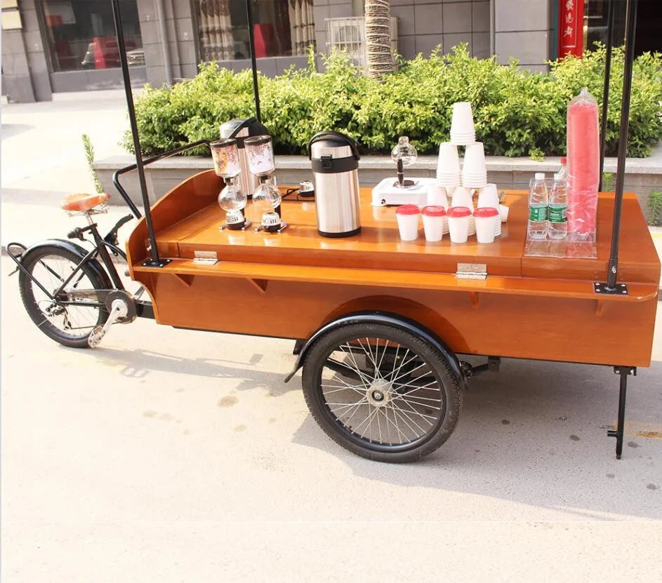 Three Wheel Coffee Bike High Load Capacity  Electric Tricycle