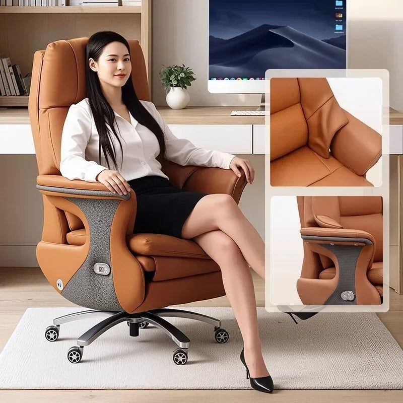 Desk Office Chair Gamer Computer Ergonomic Gaming Chairs Leather Reclining Comfortable Sedentary Electric Massage Armchair
