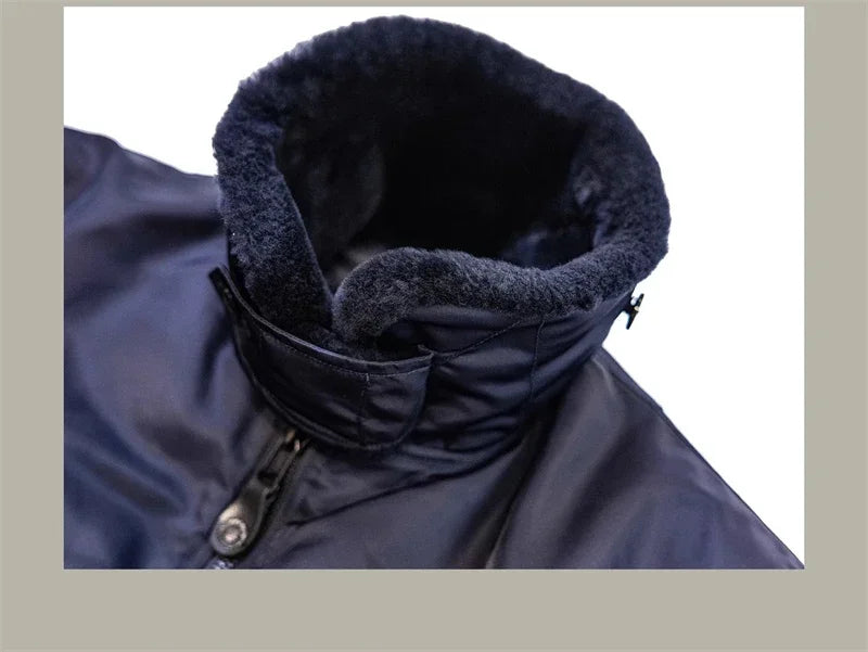 Flight Red Tornado B-15C Jacket Heavy Duty Wool Insulated Coat Winter Men Windbreaker With Fur Collar 2026ss design