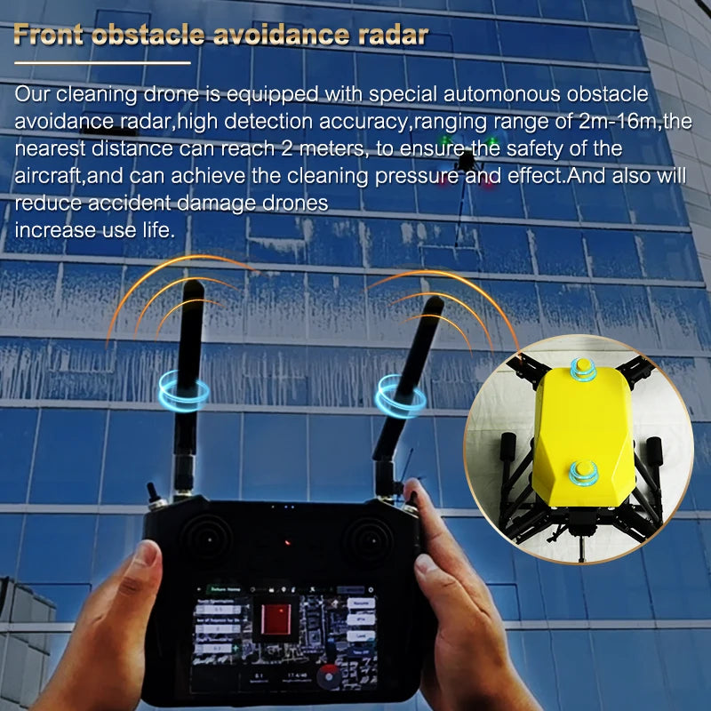 New Professional Industrial High Pressure Cleaning Drone for Home & Commercial Use on Glass Solar Panels Roofs