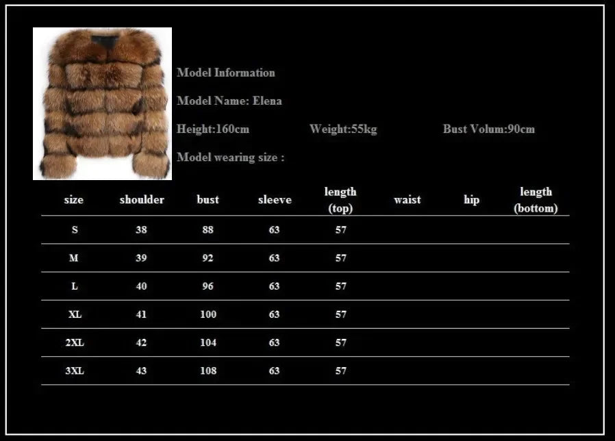 Punk Fake Raccoon Fur Jacket Women Autumn Winter Faux Fur Fox Coats Short Coat Jackets Furry Outerwear Work Thick Warm Coats