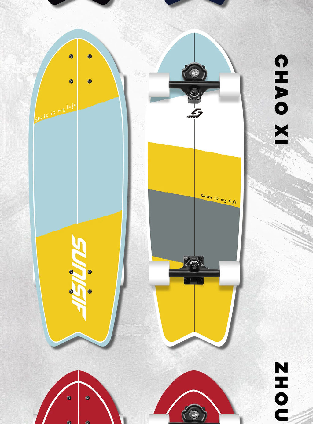 Surfskate Board Fishtail Smooth Outdoor Cruising Based Pump Board Surf Trainer Electric Skateboard Surf High Speed Portable