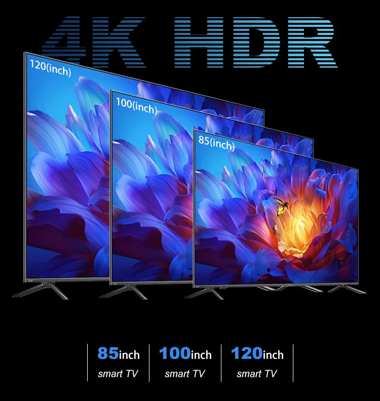 85 Inch Big Screen Television Smart Android TV With LED Backlight Custom OEM Flat Screen For Hotels 4K HD Definition TV