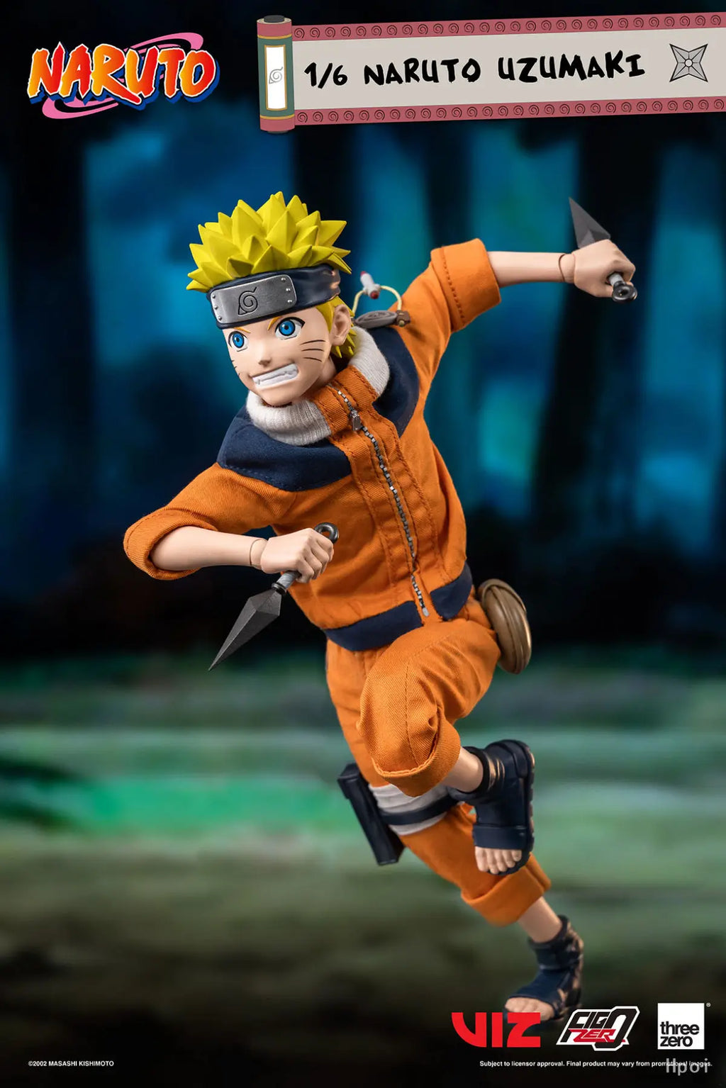 Threezero Genuine FigZero Series Naruto Uzumaki Kakashi Hatake Uchiha Sasuke Japanese Anime 1/6 Scale Action Figures Model Toys