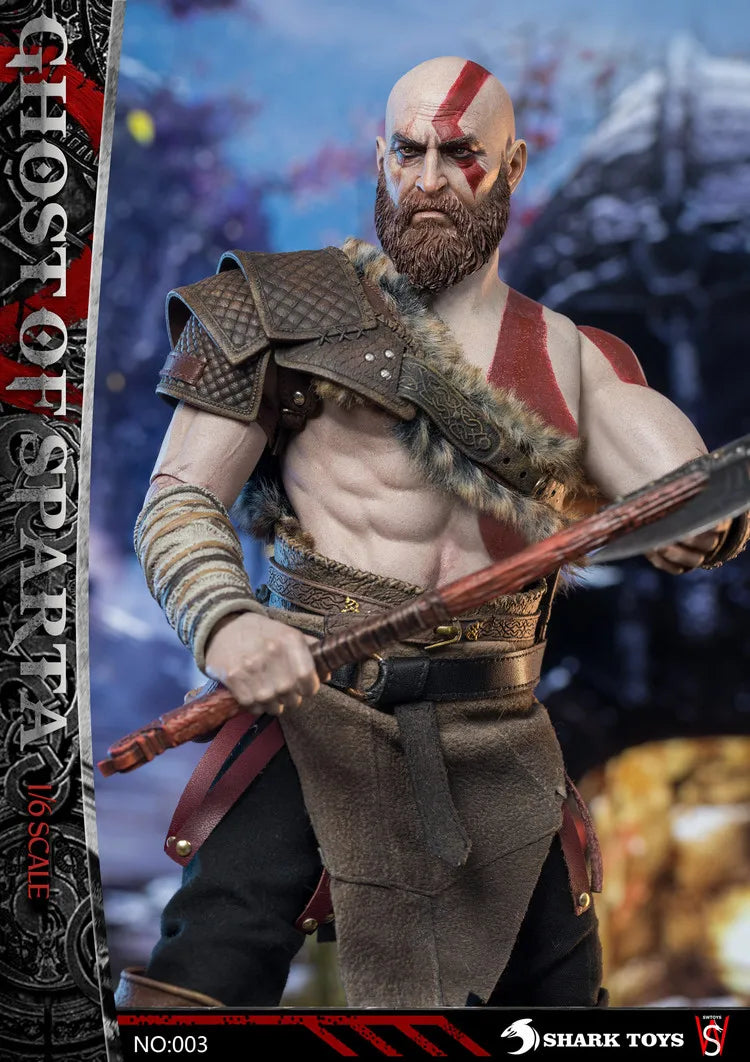 SWTOYS Original Spartan Warrior, God of War Series Kratos Anime Action Figure Model Toys Movable Model Ornaments Gifts Fo Boys