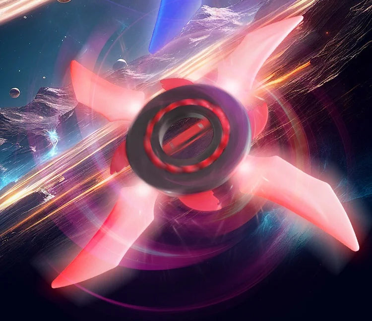Light Up Ninja Star Fidget Spinner Colorful Led Lights Switchable Long Lasting Easy To Play Rotating Toy Boys Kids Birthday Gift