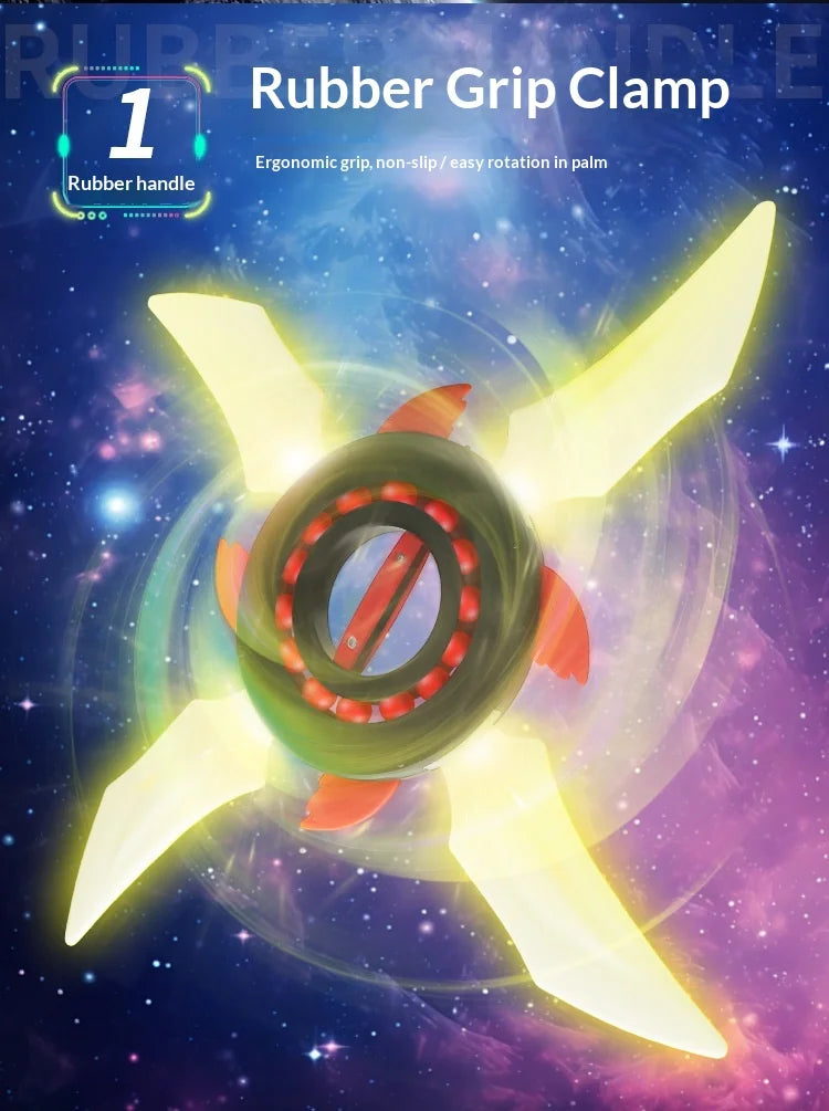 Light Up Ninja Star Fidget Spinner Colorful Led Lights Switchable Long Lasting Easy To Play Rotating Toy Boys Kids Birthday Gift