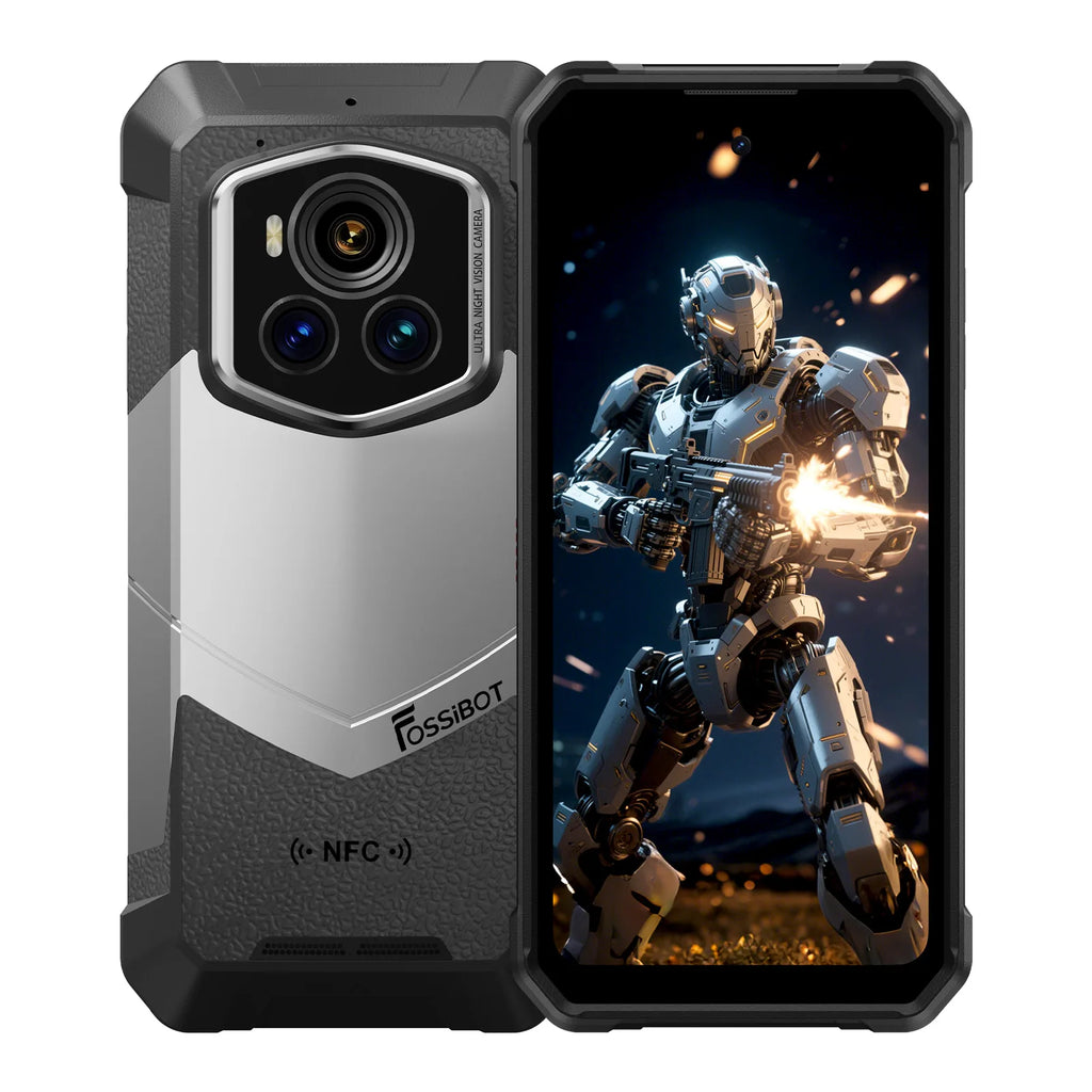 FOSSiBOT F107PRO Rugged Smartphone Infrared Night Vision 28000mAh 66W, 5G mobile phone with 50M Flashlight 12GB+512GB Android 15