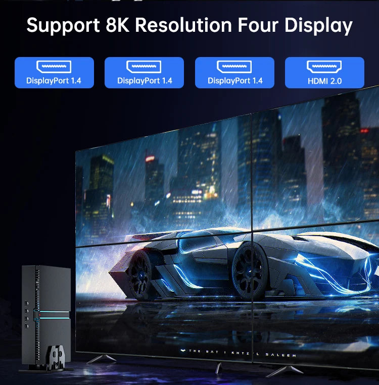 I5 I7 I9 Mini Gaming Pc RTX4070 12G 64GB DDR5 RAM 2TB SSD Processor Mini Computer With 8K 3*DP 1*HD-MI Mini-PCS Gaming Pc