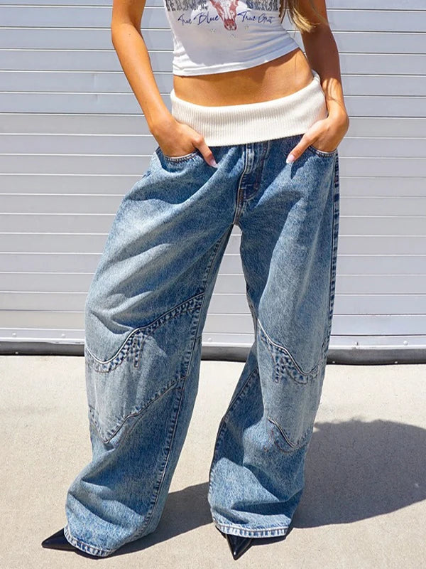 American Retro Horror Blood Hand Halloween Jeans Men's and Women's Y2K New Popular Harajuku Hip-Hop Gothic Loose Street Clothes