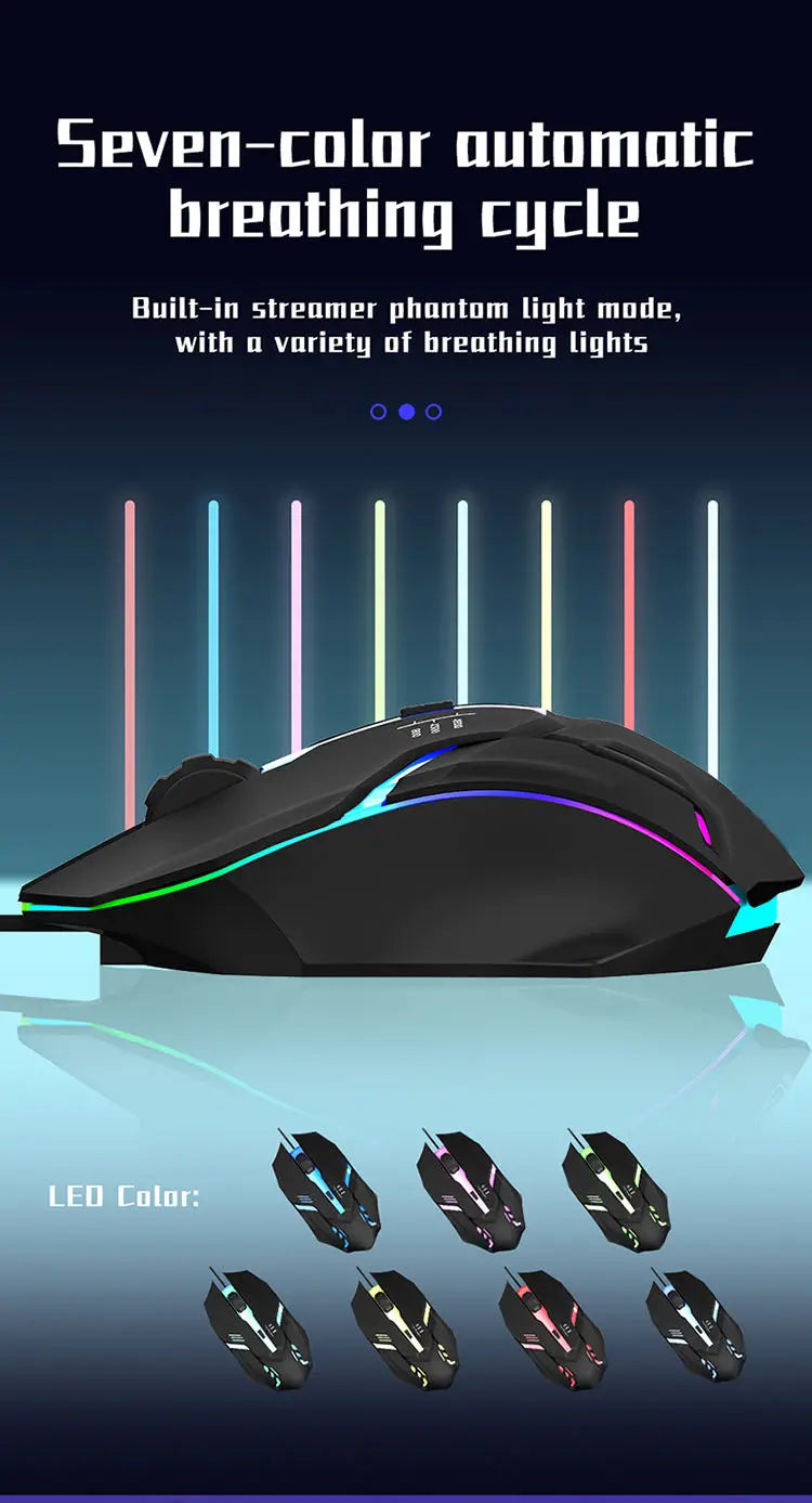 2025 Latest High Quality Ergonomic Design Gaming Mouse Desktop Computer Laptop USB Backlit Mouse Manufacturers Hot Sale