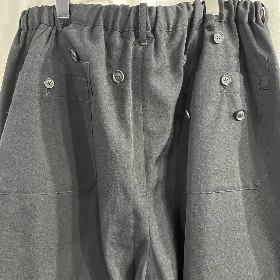 TOP-YAMAMOTO ® Workwear Style Multi-Pocket Short Pants for Men - Loose Fit with Ribbon Details - Five-Piece Bottoms for Casual W