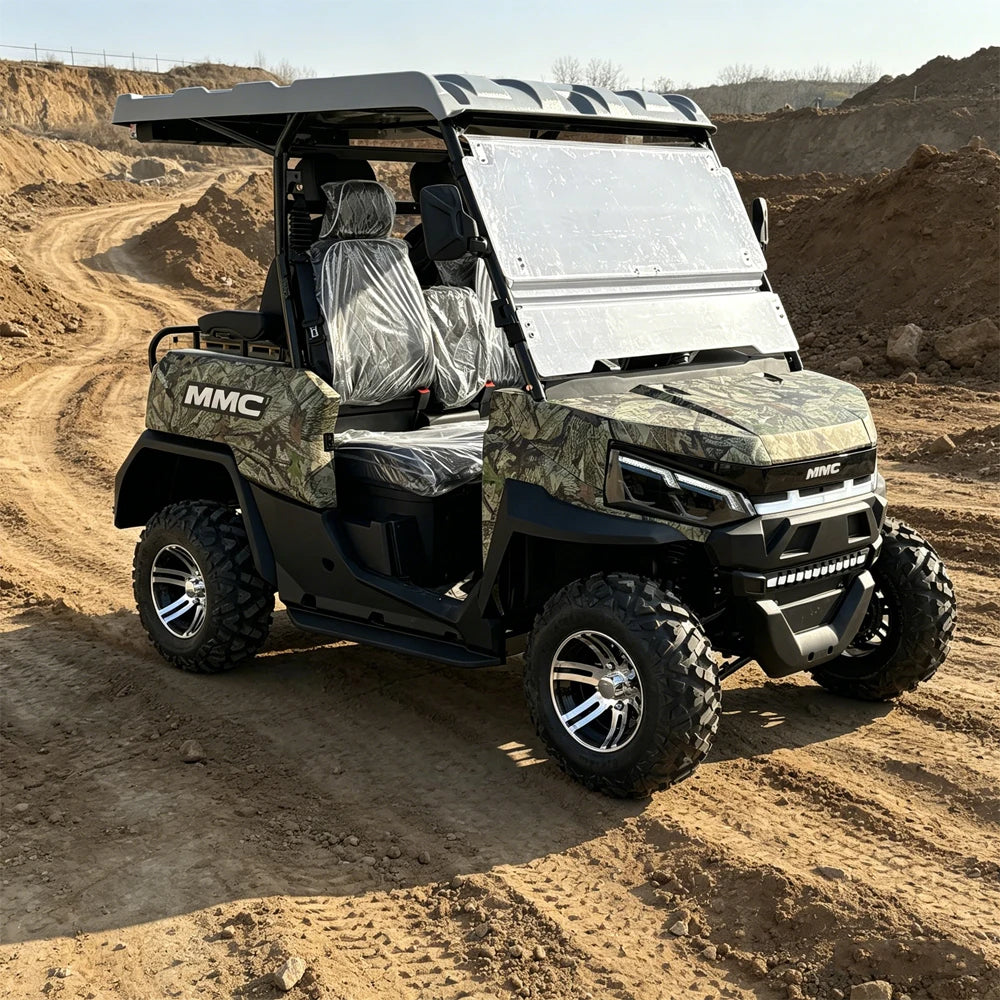 4WD Brand New Utility Vehicle Hunting UTV 4 Seater Golf Car Buggy 10KW 72V Lithium Battery Club Car Off Road Electric Golf Cart