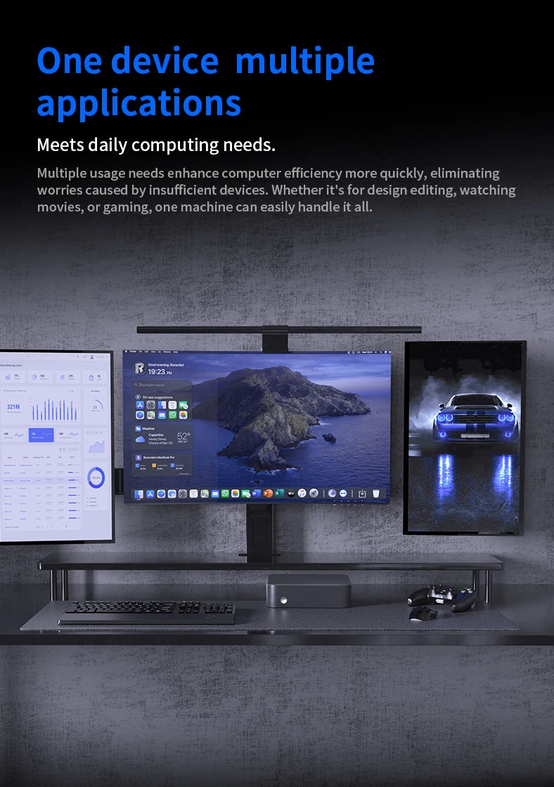 Gaming PC  I7 I9 13th RTX 4050 4060 16 32 64gb DDR5 4K Triple Display Mini Pc All in One  BT5.2G WiFi 6 Mini Pc
