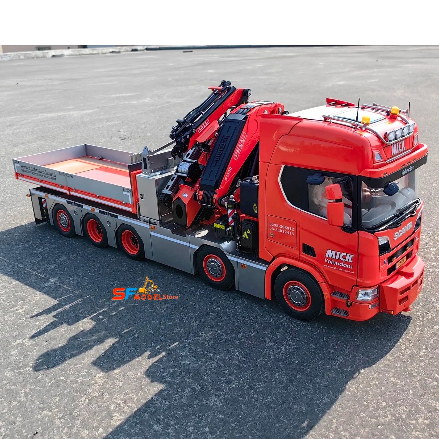 F1650 Crane 10x10 R650 RC Truck 1/14 Hydraulic Crane Truck Metal Model High-end Custom Engineering Machinery RC Car Model Toy