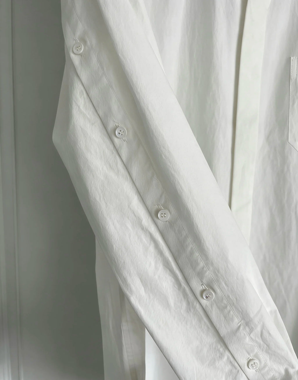 TOP-YAMAMOTO original design white pure cotton long-sleeved shirt