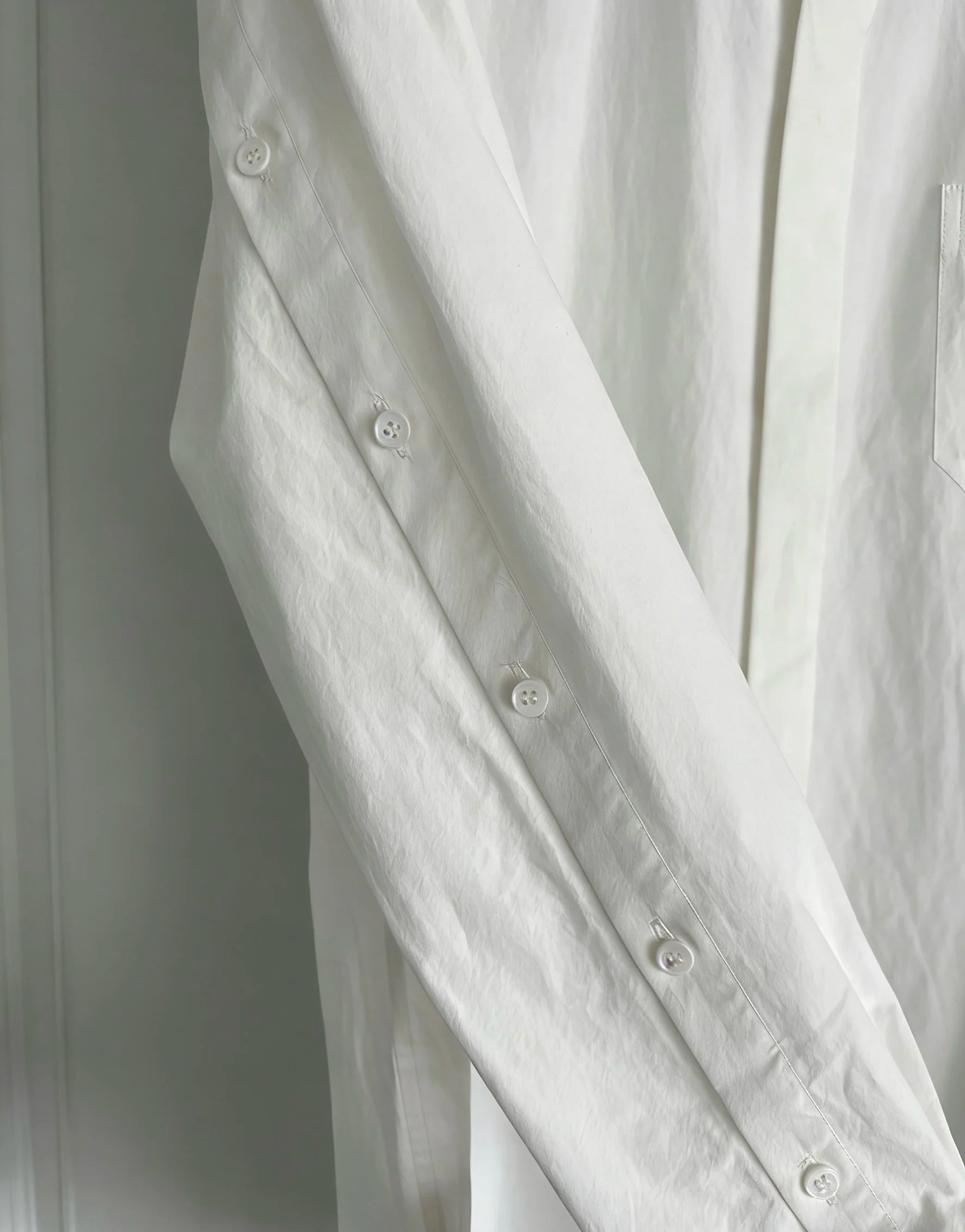TOP-YAMAMOTO original design white pure cotton long-sleeved shirt