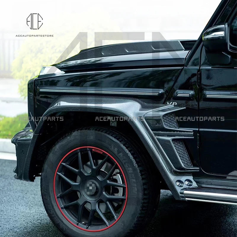 Real Carbon Fiber Body Kit For Benz W464 G350 G500 G550 G63 G65 Front Bumper Rear Bumper Lip Side Fender W463A G-Class