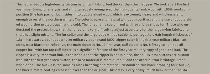 Flight Red Tornado B-15C Jacket Heavy Duty Wool Insulated Coat Winter Men Windbreaker With Fur Collar 2026ss design
