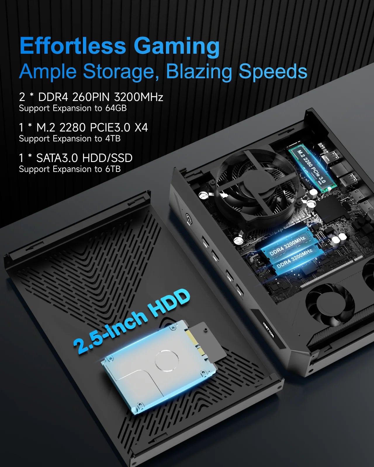 Hystou Mini Gamer Dedicated PC GT RTX 3050 GDDR6 Core i5 i7 13th Gen  HD 4K DP 8K 4 Display Win 11 Gaming AI Desktop Computer
