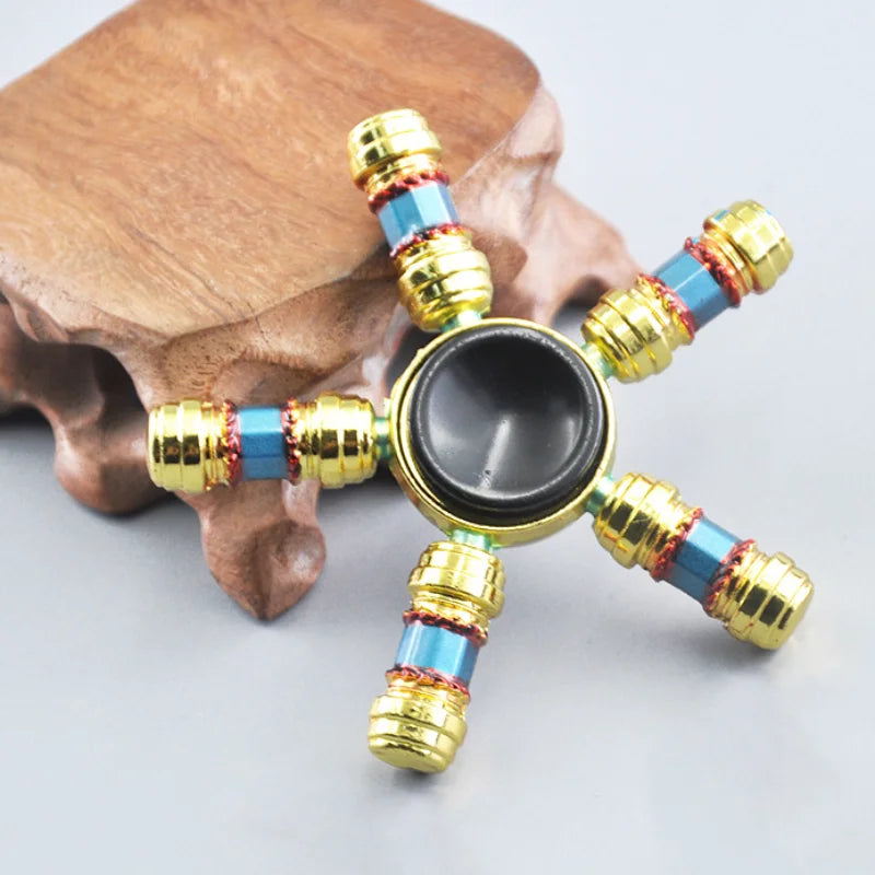 Colorful Metal Fidget Hand Spinner Finger Focus Toy Adult Rainbow Zinc Alloy Ninja Shuriken Sharingan Toys for Adult Bearing Toy