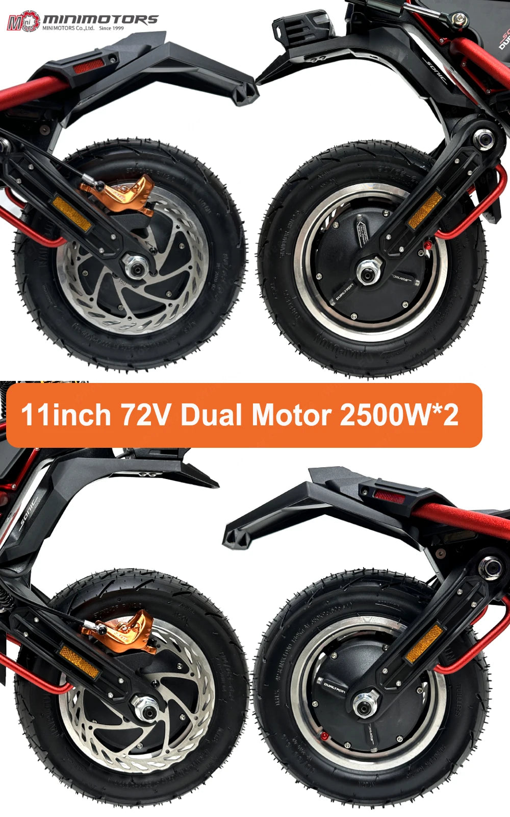 Dualtron Sonic Alien 72V 40Ah EVA Display with Anti-theft Control Dual Motor 2500W*2 Top Speed 100km/h with GPS Function Scooter