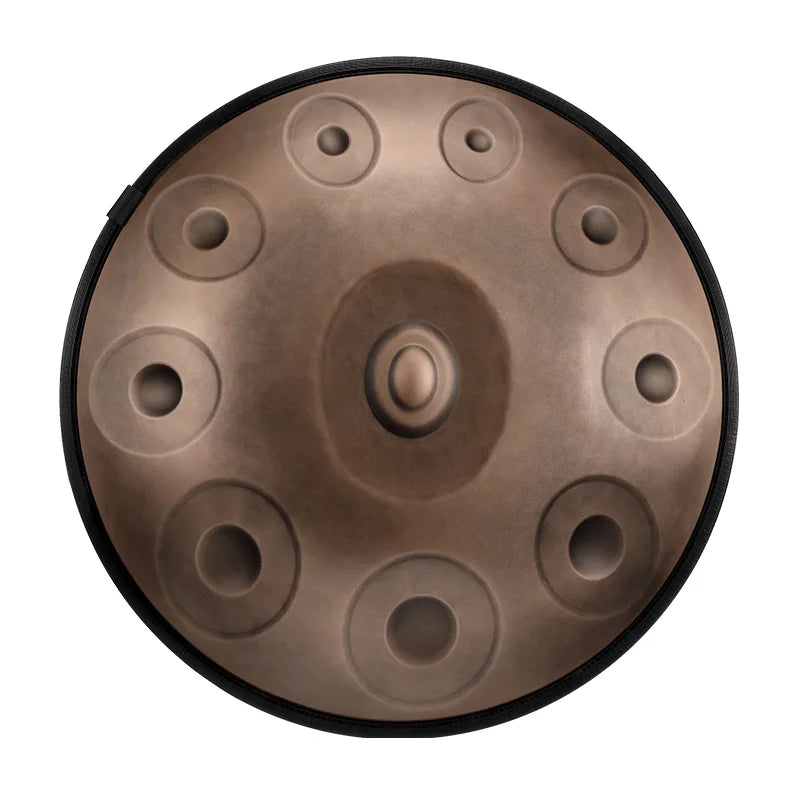 22" Stainless Steel Handpan (10 Notes) - Professional D-Kurd 432Hz Tuning for Superior Studio Performance