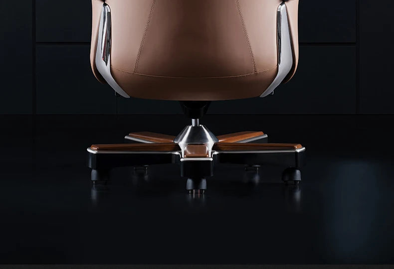 Italian Light Luxury Chiar Leather Boss Office Cowhide Comfortable President Chair Swivel Computer Silla Oficina Furniture