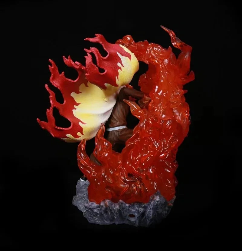 39cm Demon Slayer Rengoku Kyoujurou Action Figure Flame Breathing Light-Up Statue PVC Anime Character Collection Model Fan Gift