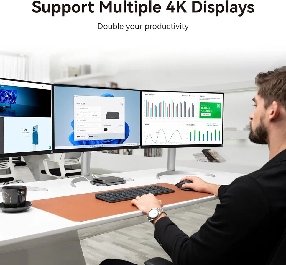 Khadas Mind 1 Mini PC, Intel Core i7-1360P 5.0GHz Micro Desktop Computer with 5.55Wh Standby Battery, 32GB+1TB WiFi 6E, BT5.3