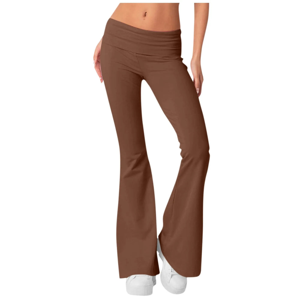 Women Flare Leggings High Waist Wide Leg Yoga Pants Seamless Fitness Workout Tights Gym Sports Trousers Casual Slimming Clothing