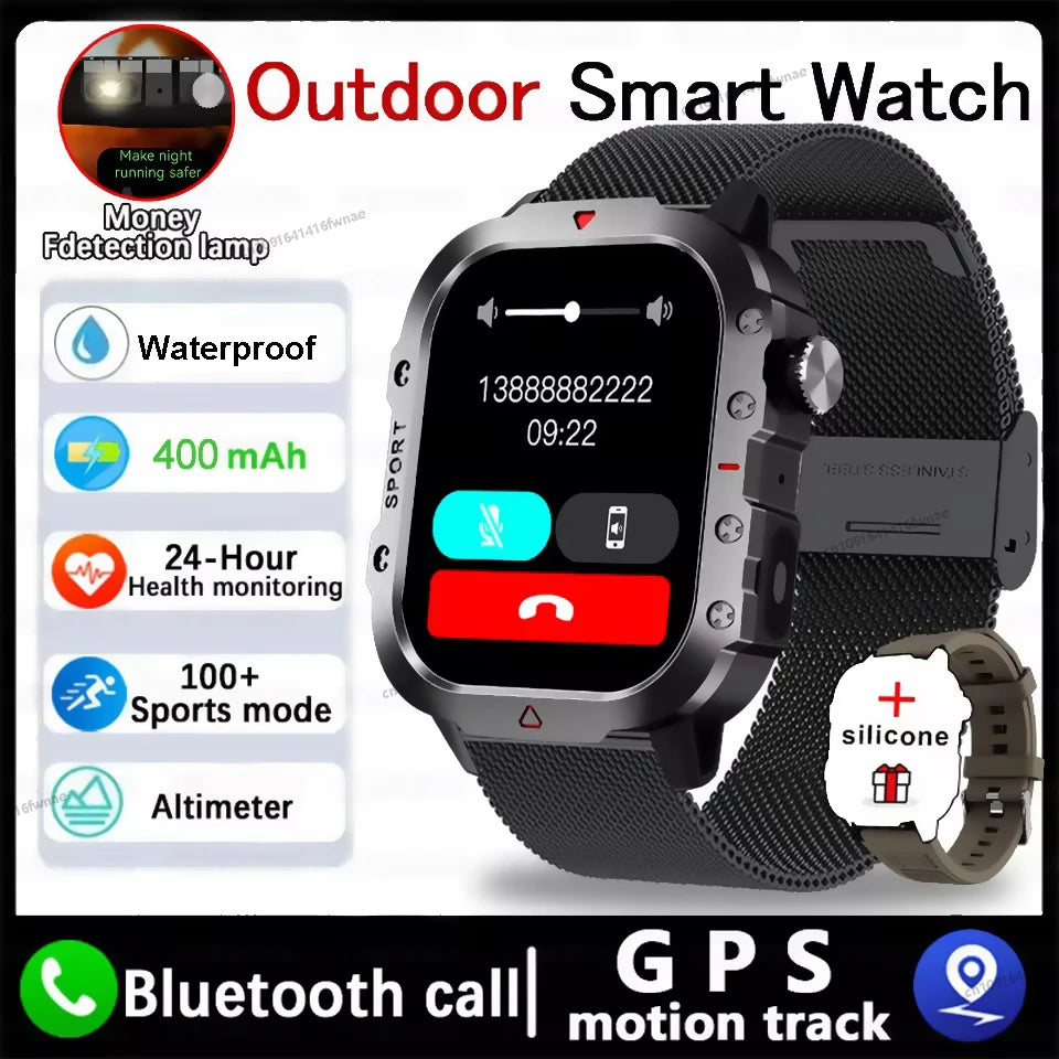 2026 New SmartWatch Men For Women Militray Outdoor GPS Tracker Sport Watches Heart Rate Sleep Waterproof Smart Watch IOS Android