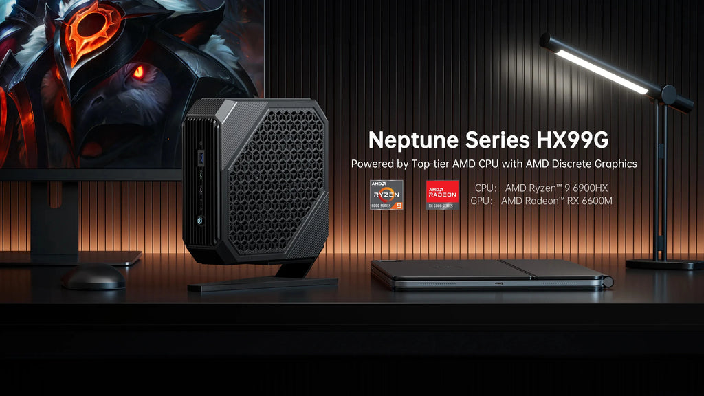 2023 Oushedi HX99G Mini PC Windows 11 AMD Ryzen 9 6900HX AMD Radeon RX 6600M DDR5 32GB 512GB SSD USB4 Desktop Gaming Computer
