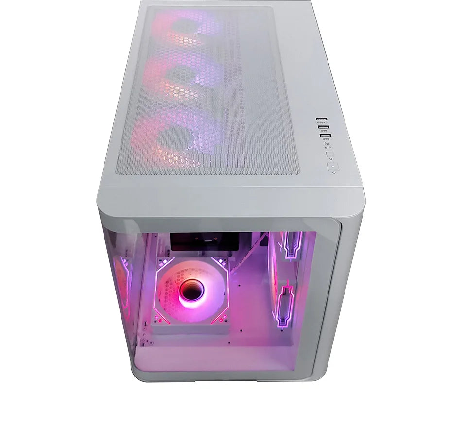Hot Selling Gamer Processor New White 16gb Ram Ssd 1tb Hdd RTX5060 512GB Ssd Gaming Desktop Computer  Pc