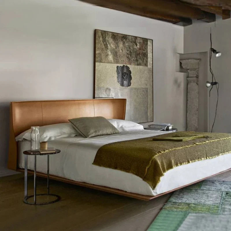 European Double Bed Frame Simple Wood Elegant Luxury Bedroom Bed Frame Queen Under Storage Mobili Per La Casa Home Furniture