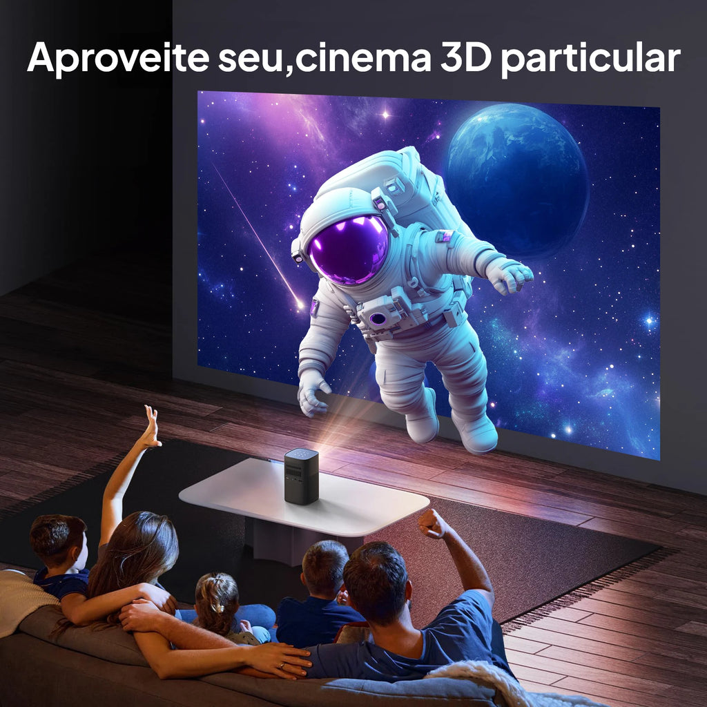 Vevshao V30 3D 4K Mini Projector Cinema Smart Android WiFi Portable 1080P Home Theater Video LED DLP Projector with Battery