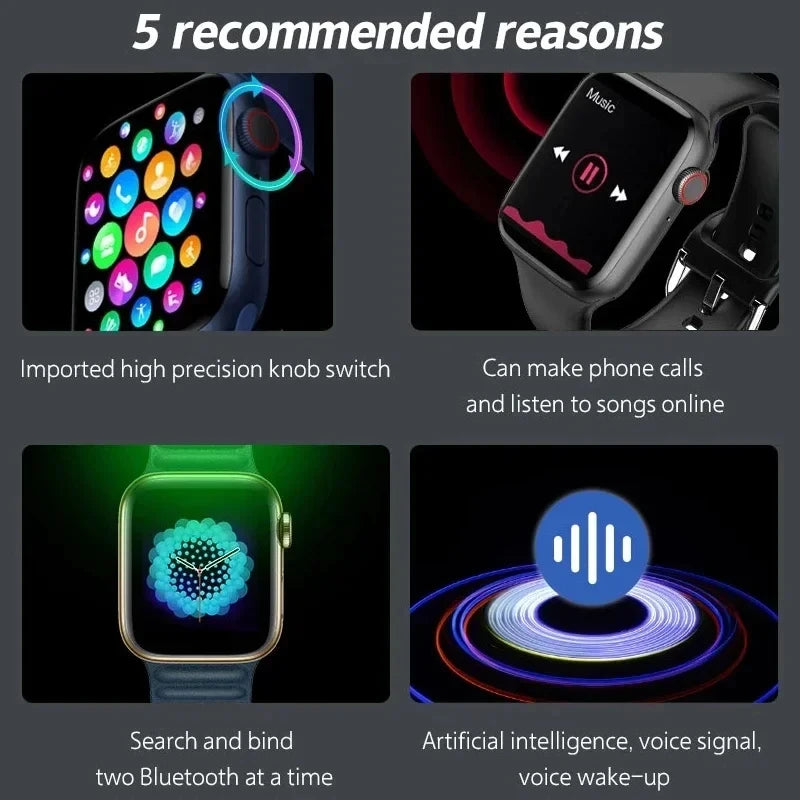 2025 Smart Watch New Original for Men Series 9 Phone Call Custom Watch Face Sport Waterproof Women Man Wearable