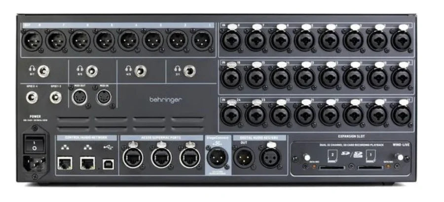 New Behringer WING RACK Rackmount 48-Channel Digital Mixer For Live Show Professional Audio Sound System