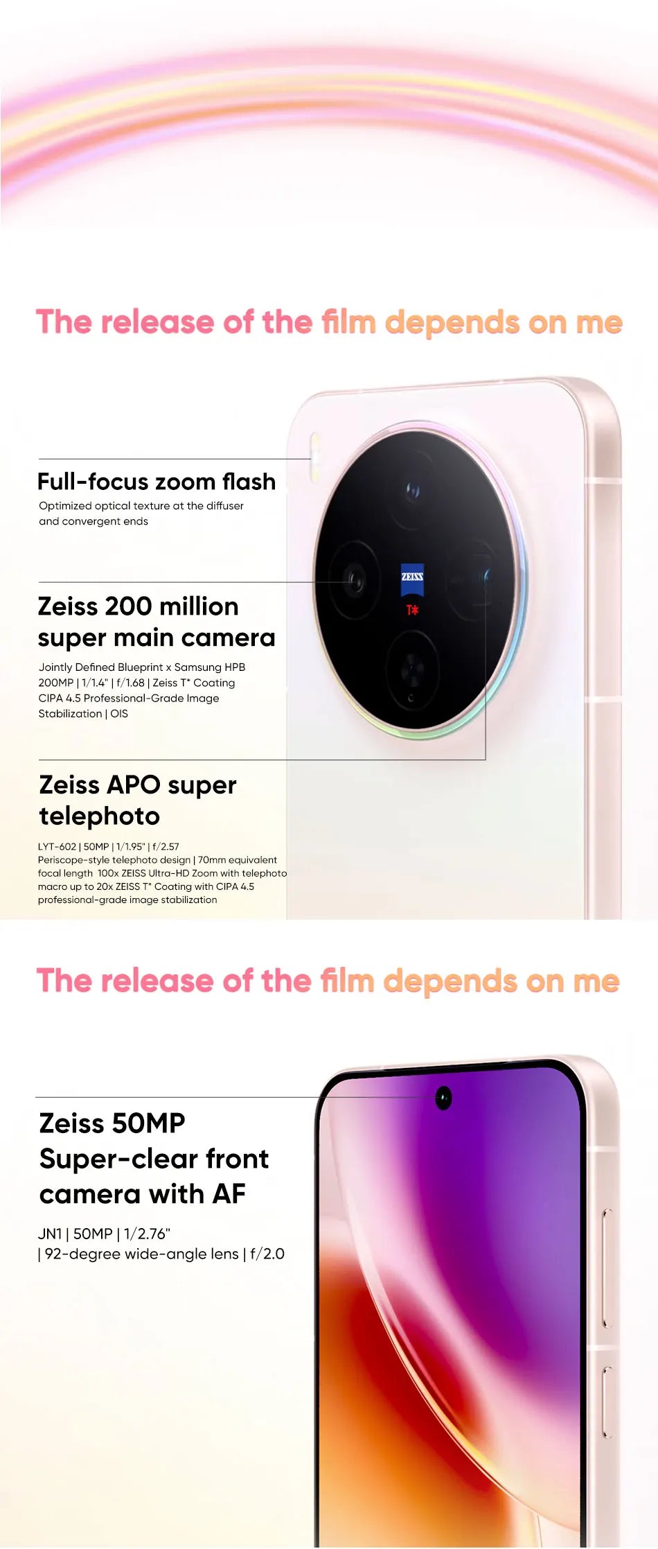 VIVO X300 Chinese Version 5G Smartphone Dimensity 9500 6.31'' 120Hz Screen 200MP Camera 6040mAh Battery 90W Charge Support NFC
