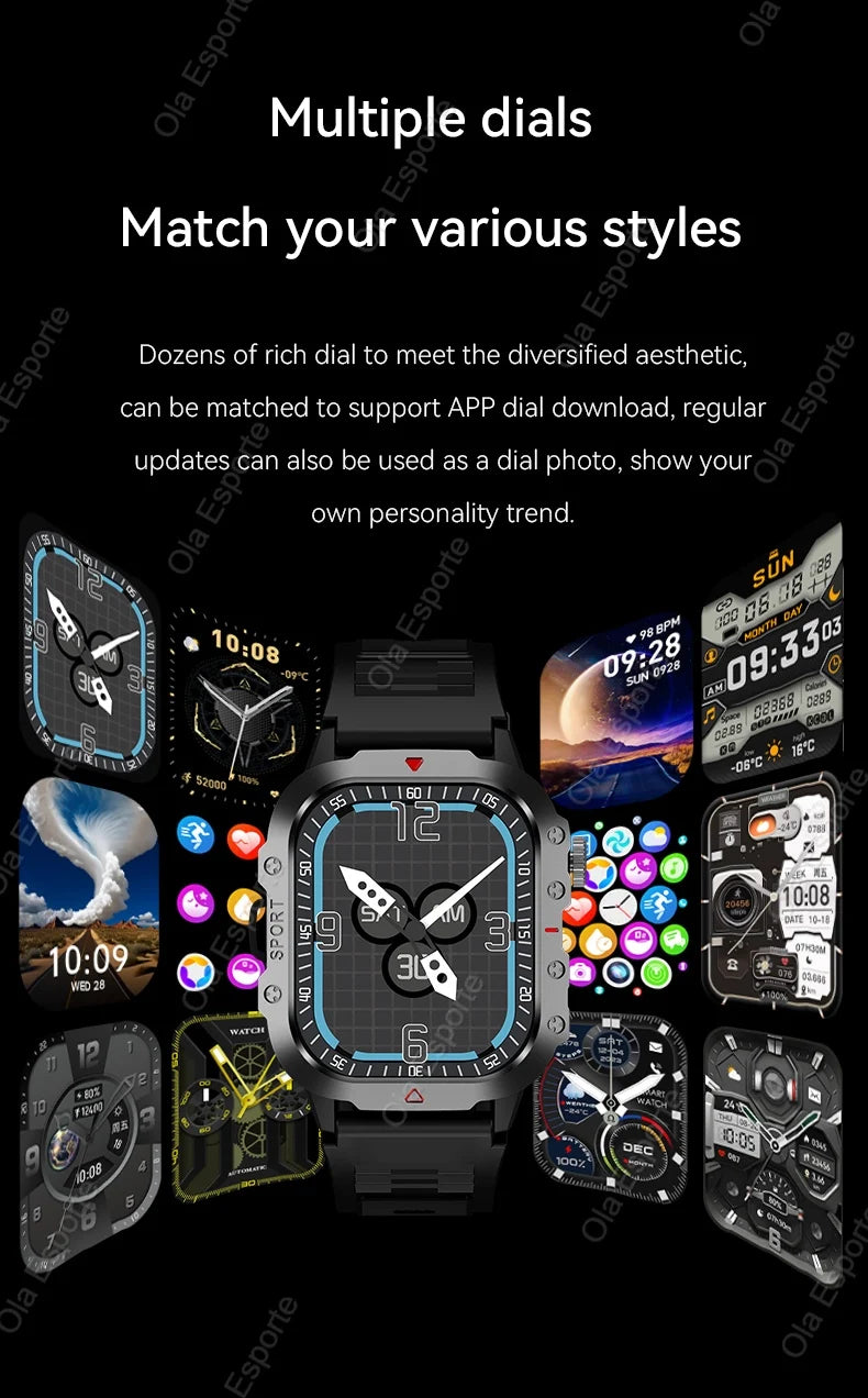 2026 New SmartWatch Men For Women Militray Outdoor GPS Tracker Sport Watches Heart Rate Sleep Waterproof Smart Watch IOS Android