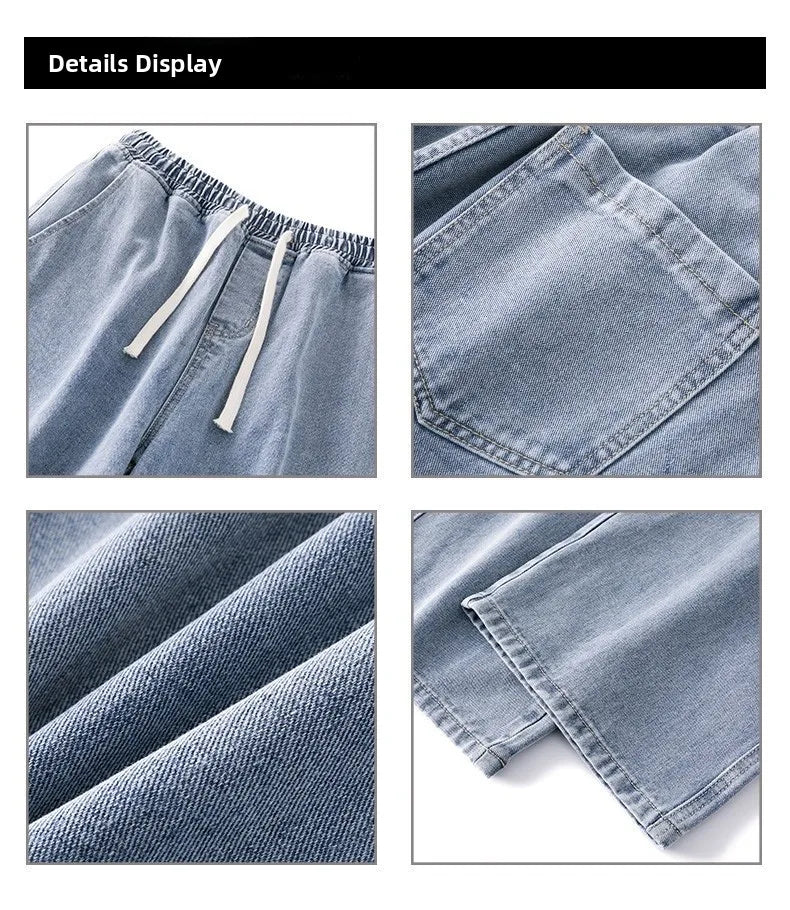 Jojo's Adventure Loose Fit Cowboy Style Jeans Cartoon Anime Trousers for Teens And Young Adults mid Waist Denim Pants