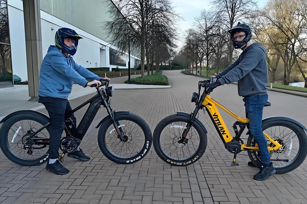 Vitilan T7PRO Full Suspension Mountain E-bike for Adults 1600W Peak Brushless Motor 35mph 52V20Ah E-Bike 90 Nm Electric Bike