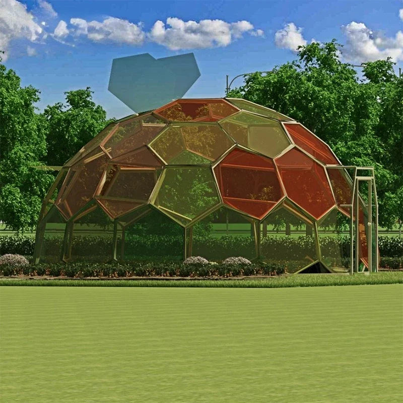 Customized Design 6M Outdoor  Luxury Hotel Resort Igloo Ball Geodesic Geo Dome Glass House Shaped Dome Tent