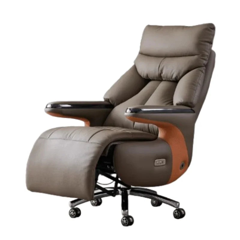Heating Massage Office Chairs Ventilation Leather Relaxing Portable Desk Chair Recliner Nordic Comfy Silla Home Office