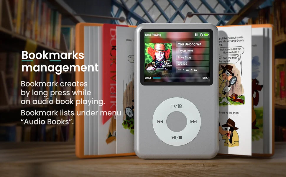 INNIOASIS Y1 128GB Portable MP3 Player Bluetooth, Touch Key Walkman with Video Radio - ipod classic HiFi Music Player
